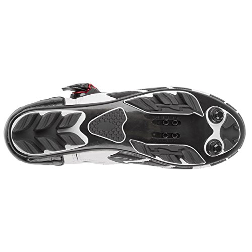 M-Wave X1 - Zapato para Bicicleta de montaña, Color Blanco/Negro, 46