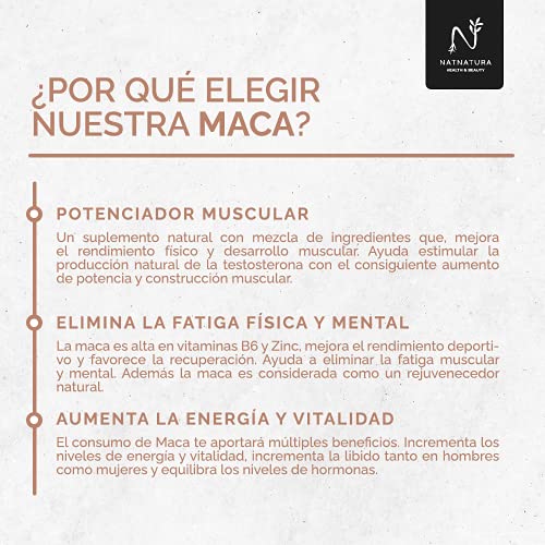 Maca. Máxima concentración de maca negra (25:1) aumenta tu energía y vitalidad. Potenciador muscular, reduce la fatiga y aumenta los niveles de testosterona. 90 cápsulas