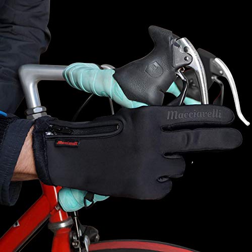 MACCIAVELLI Guantes Ciclismo de Invierno | Guantes MTB para Pantalla Táctil | Adecuado para Bicicleta de Carretera, de Montaña y como Guantes Moto – para Hombres y Mujeres