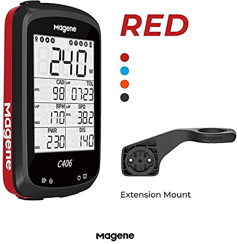 Magene C406 Ordenador para Bicicleta Pantalla LCD de 2,5 Pulgadas GPS Resistente al Agua Inalámbrico Inteligente Montaña Bicicleta Monitor Datos de Ciclismo