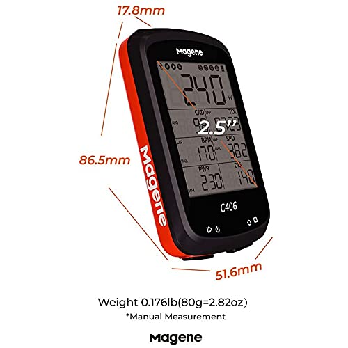 Magene C406 Ordenador para Bicicleta Pantalla LCD de 2,5 Pulgadas GPS Resistente al Agua Inalámbrico Inteligente Montaña Bicicleta Monitor Datos de Ciclismo