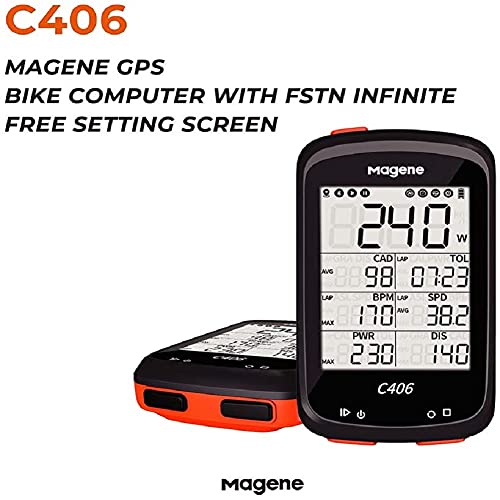 Magene C406 Ordenador para Bicicleta Pantalla LCD de 2,5 Pulgadas GPS Resistente al Agua Inalámbrico Inteligente Montaña Bicicleta Monitor Datos de Ciclismo