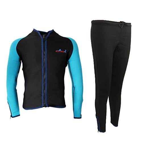 MagiDeal Chaqueta Pantalón de Neopreno de 2mm Trajes de Surf Buceo - XL