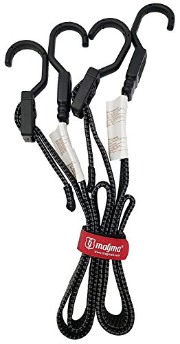 MAGMA Pack 2 Pulpos Elásticos Planos de Sujeción de 1m. Longitud Ajustable. Tensor Plano para no Dañar la Carga. Bungee Cuerda Elástica de Equipaje para Coche, Moto, Bici, Camping, Toldos y Lonas