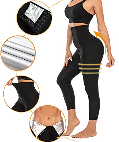 MAIFUN Pantalones de Sauna para Mujer, Mallas de Sauna para Adelgazar, compresión de Cintura Alta, Termo Caliente(4XL/5XL)