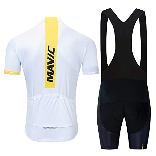 Maillot Ciclismo Corto De Verano para Hombre, Ropa Culote Conjunto Traje Culotte Deportivo con 3D Almohadilla De Gel para Bicicleta MTB Ciclista Bici