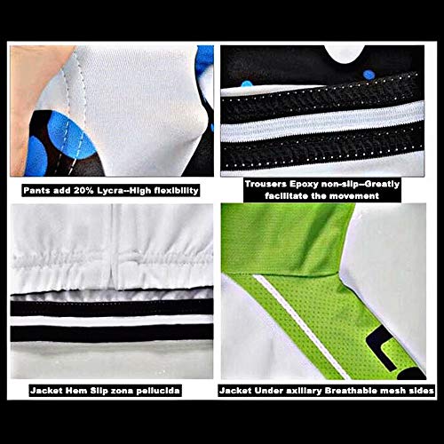 Maillot Ciclismo Corto De Verano para Hombre, Ropa Culote Conjunto Traje Culotte Deportivo con 3D Almohadilla De Gel para Bicicleta MTB Ciclista Bici