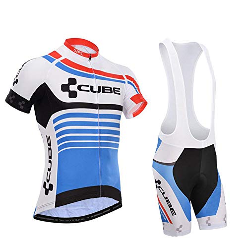 Maillot Ciclismo Corto Hombre Conjunto Traje Ciclismo Verano con 3D Almohadilla Gel para Bicicleta MTB Ciclista Bici