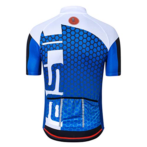 Maillot de ciclismo con manga corta para hombre (2021). Ropa de ciclismo para exteriores, bici de montaña - azul - X-Large