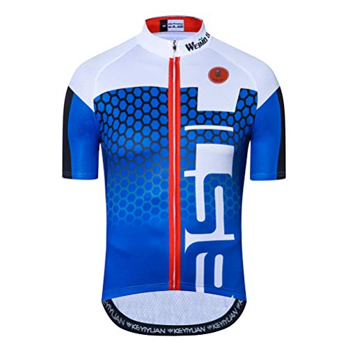 Maillot de ciclismo con manga corta para hombre (2021). Ropa de ciclismo para exteriores, bici de montaña - azul - X-Large