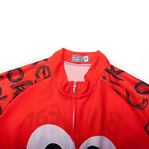 Maillot de ciclismo con manga corta para hombre (2021). Ropa de ciclismo para exteriores, bici de montaña - rojo - pecho 88/94 cm = etiqueta M