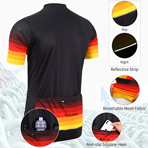 Maillot de ciclismo de manga corta para hombre, 29 bolsillos, cómodo y transpirable, resistente al viento, secado rápido, ropa deportiva para ciclismo, correr, ciclismo, senderismo, montañismo