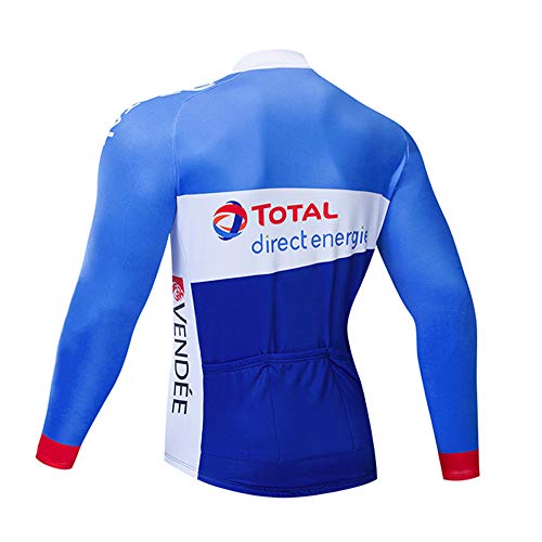 Maillot de Ciclismo de Manga Larga para Hombre MTB, Maillot de Bicicleta de Secado rápido Pro Team