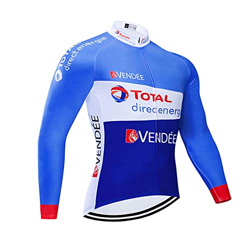 Maillot de Ciclismo de Manga Larga para Hombre MTB, Maillot de Bicicleta de Secado rápido Pro Team