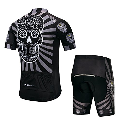 Maillot de ciclismo para hombre, pantalones cortos con acolchado de gel S-5XL, transpirable, secado rápido - Negro - XX-Large
