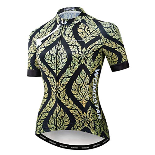 Maillot de ciclismo para mujer, camiseta de ciclismo para bicicleta y equipo de carreras, Cubo Oro, Medium