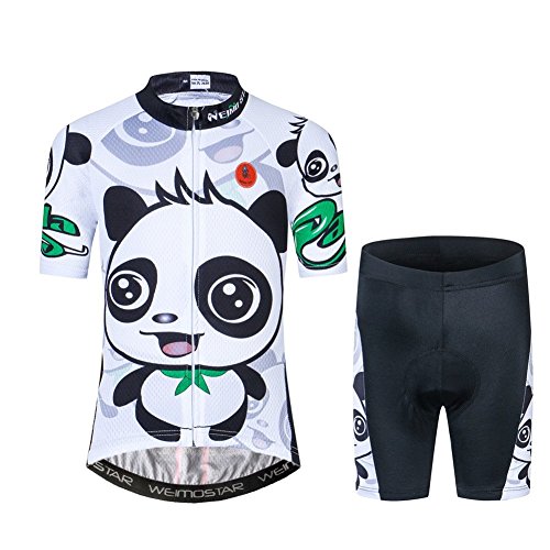 Maillot de ciclismo para niños, manga corta, diseño de dibujos animados, para ciclismo de carretera y montaña, pantalones cortos transpirables - - XXX-Large