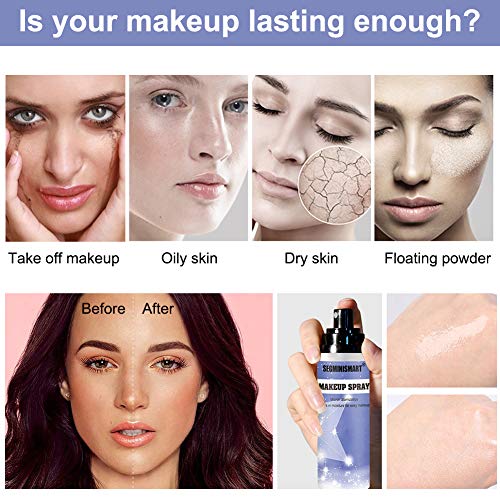Makeup Spray Fijador, Makeup Setting Spray, Spray Fijador De Maquillaje, Acabados de maquillaje,Spray de fijación para maquillaje, Larga duración, Ligero,100ml