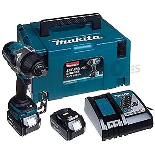 Makita DTW1001RTJ Brushless - Llave de impacto 1050Nm, inserción 3/4", 2 baterías de 18V, 5.0 Ah Li-ion