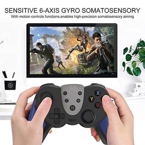 Mando para Nintendo Switch, KINGEAR Wireless Controller para Nintendo Switch Compatible con Switch/Switch Lite/PC, Mando Inalambrico para Juegos con 6 Ejes/Turbo/Control de movimiento/NFC