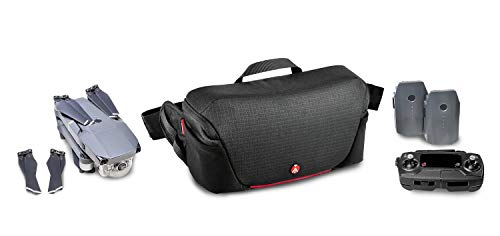 Manfrotto Aviator M1 - Riñonera / sling para drones DJI Mavic Fly More Combo o Mavic Pro Platinum (cubierta DuoFace, cremallera antirrobo especial, bolsillos ocultos) gris