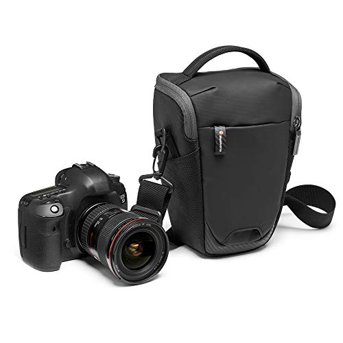 Manfrotto MB MA2-H-M Advanced² - Funda, tamaño M, para cámaras DSLR y sin Espejo con Objetivo estándar, con Enganche para trípode, Correa de Hombro extraíble, Tela revestida