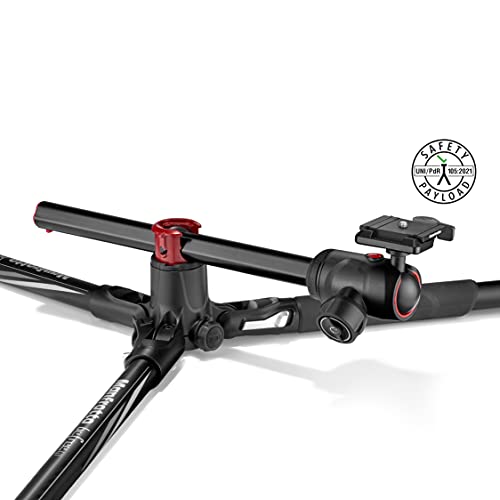 Manfrotto MKBFRA4GTXP-BH Befree - Trípode GT XPRO (rótula central 496, sistema de Bloqueo M, columna 90 de grados, zapata 200PL-PRO para DSLR y CSC con objetivo largo, aluminio)