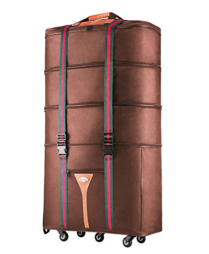 Mangeoo Relegar la bolsa, super capacidad, 32 pulgadas, 36 pulgadas de grandes aviones, pliegue la aviación, 158 líneas aéreas, maleta, rueda universal,otros tamaños,aumentar tres, 36 pulgadas azul