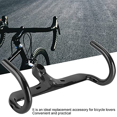 Manillar Bici Carbono Carretera, Manillar de una pieza reemplazar, Piezas de modificación de bicicletas de carretera, Los puños de bicicleta en forma de ala reducen la resistencia, ∅28,6 mm