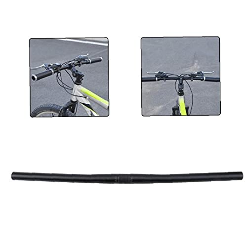 Manillar para Bicicletas de montaña Plaza de aleación de Aluminio Corta aleación de Bicicleta de aleación Recta para MTB Bicicletas de Carretera Plegables Negras (2.54x54 cm / 1.00x21.26 Pulgadas)