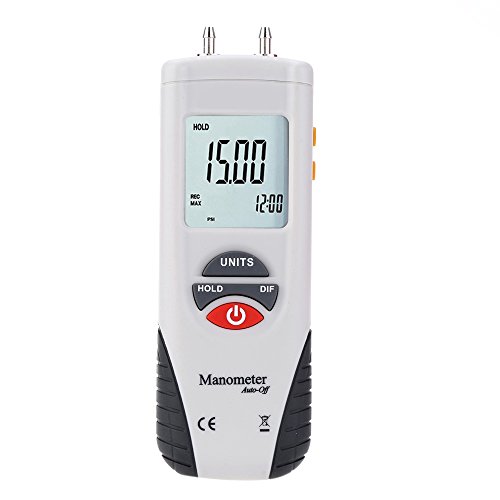 Manómetro Digital, Mengshen Medidor de presión de Aire Digital Profesional & Manómetro diferencial - ± 13.79kPa / ± 2 PSI, M1890