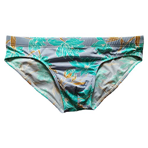 Manooby Calzoncillos de Baño Bikini Sexy de Estampado para Hombre Ropa Interior Tanga Bóxer Slips de Natación Bañador de Playa de Verano