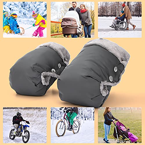 Manoplas Carrito Bebe Guantes Carro Bebe Invierno Manoplas Carro Bebe Impermeables y Cortavientos Guantes para Carro Bebe para Cochecitos Coches Eléctricos Manillar de Bicicleta