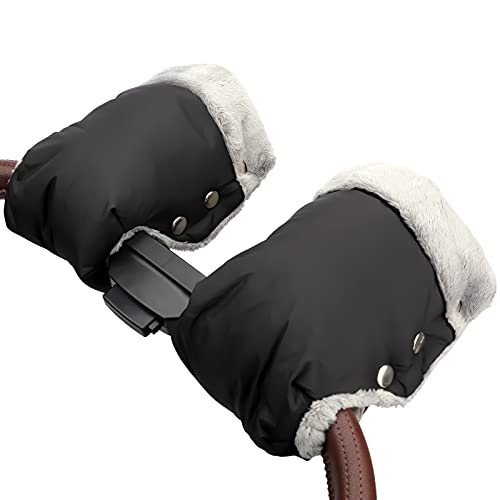 Manoplas Carrito Bebe Guantes Carro Bebe Invierno Manoplas Carro Bebe Impermeables Y Cortavientos Guantes Para Carro Bebe Para Cochecitos Coches Eléctricos Manillar De Bicicleta (negro)