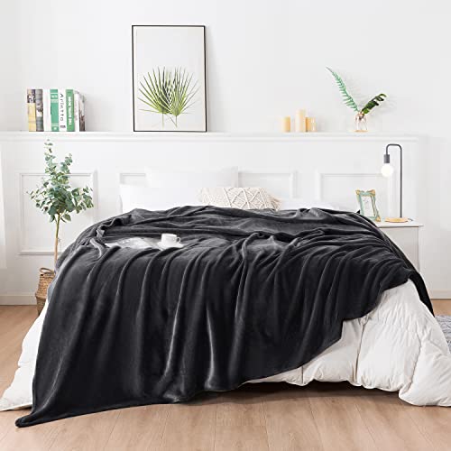 Mantas para Sofa Gris Oscuro 150 × 200 cm, RATEL Mantas para Cama de Franela Reversible, Mantas Ligeras de 100% Microfibra - Fácil De Limpiar - Extra Suave Cálido