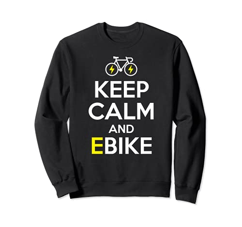 Mantener la calma y ebike e-bike rider Sudadera
