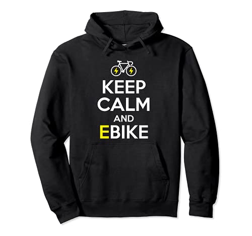 Mantener la calma y ebike e-bike rider Sudadera con Capucha