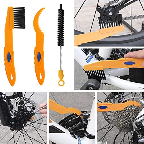 MaoXinTek Limpiador de Cadena de Bicicleta 7 Pcs Bici Herramienta de Limpieza Rápido para Lavador de Neumático Rueda