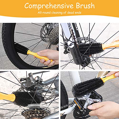 MaoXinTek Limpiador de Cadena de Bicicleta 7 Pcs Bici Herramienta de Limpieza Rápido para Lavador de Neumático Rueda