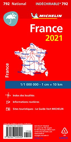 Mapa National Francia "Alta Resistencia" 2021: Maps: 792 (Mapas National Michelin)