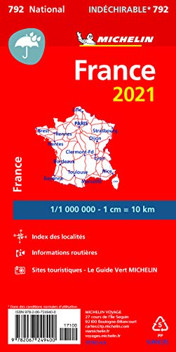 Mapa National Francia "Alta Resistencia" 2021: Maps: 792 (Mapas National Michelin)