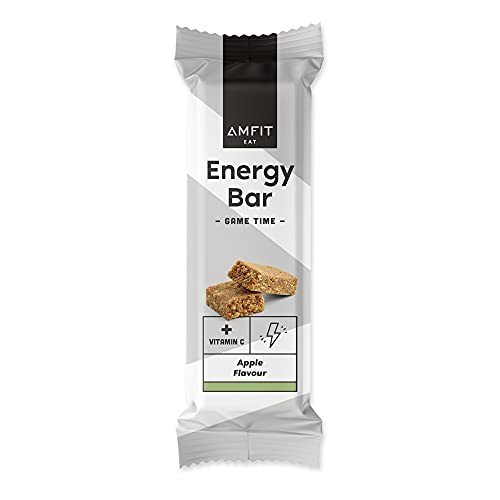 Marca Amazon - Amfit Nutrition Barritas energéticas - Sabor manzana - 12 x 60g
