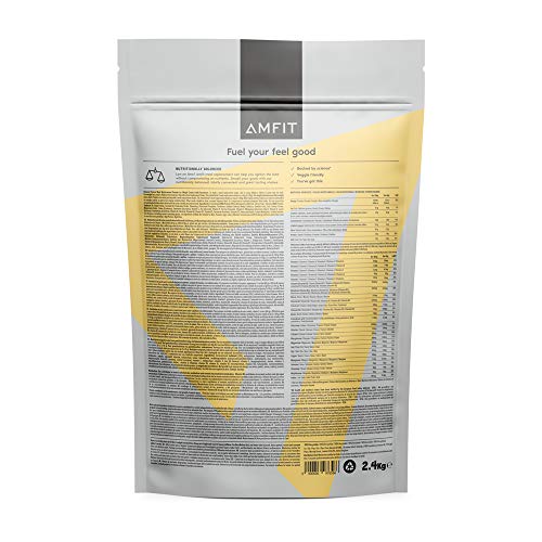 Marca Amazon - Amfit Nutrition Sustitutivo de una Comida para el Control del Peso Sabor a Plátano, 2.4kg (anteriormente PBN)