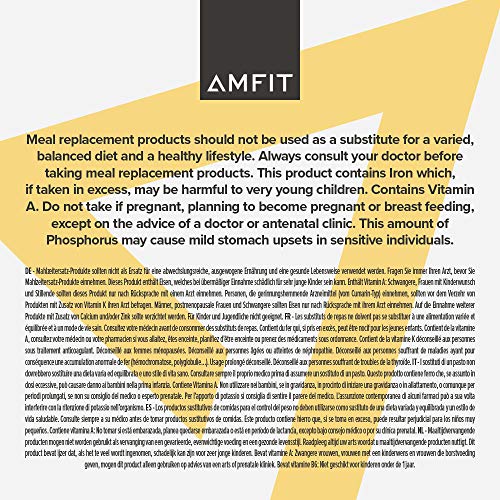 Marca Amazon - Amfit Nutrition Sustitutivo de una Comida para el Control del Peso Sabor a Plátano, 2.4kg (anteriormente PBN)
