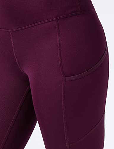 Marca Amazon - AURIQUE Mallas para Correr con Tiro Alto Mujer, Morado (Potent Purple), 38, Label:S