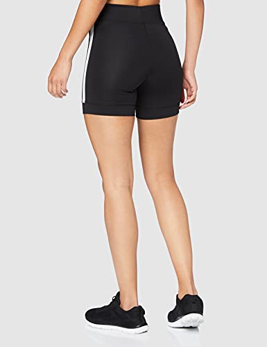 Marca Amazon - AURIQUE Short Ciclista con Banda Lateral Mujer, Negro (Black), 36, Label:XS