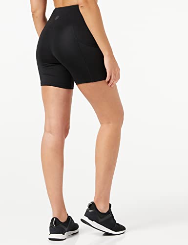 Marca Amazon - AURIQUE Shorts de Deporte Mujer, Negro (Black), 40, Label:M