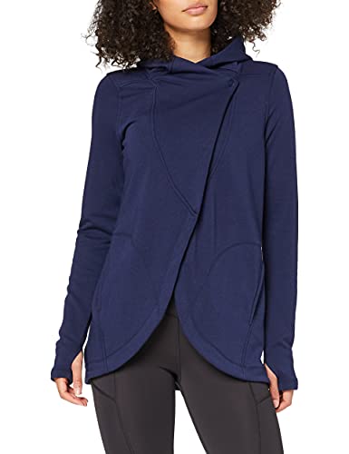 Marca Amazon - AURIQUE Sudadera Cruzada con Capucha Mujer, Azul (Navy), 40, Label:M