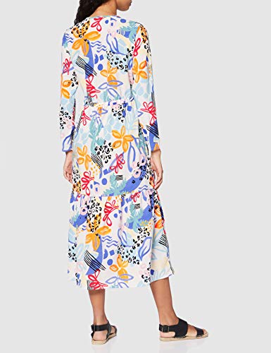 Marca Amazon - find. Vestido Midi Camisero de Flores Mujer, Multicolor (Multi)., 38, Label: S