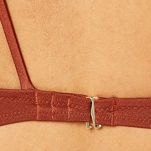 Marca Amazon - IRIS & LILLY Parte de Arriba de Bikini asimetrico Mujer, Rojo (Sumatra), M, Label: M